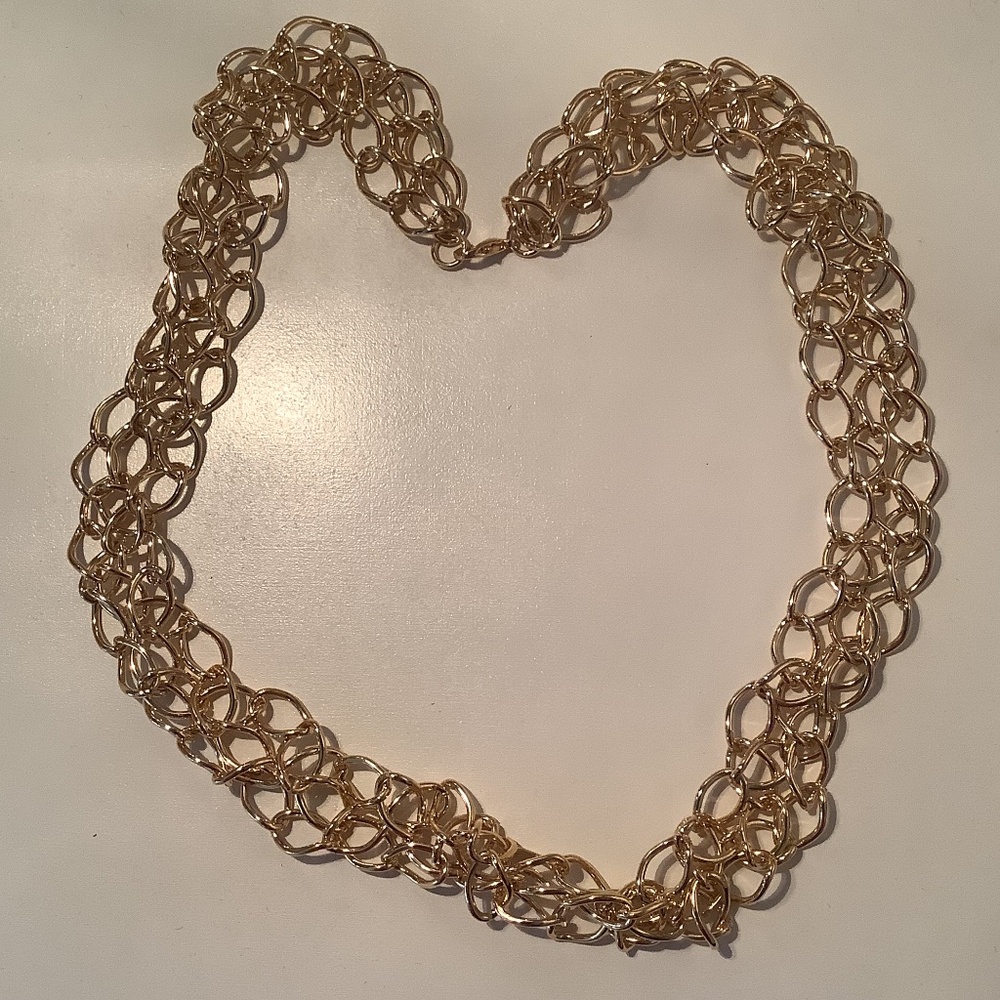 Vintage gold- tone linked chain necklace